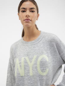 Vero Moda VMCITY Pullover -Light Grey Melange - 10302823
