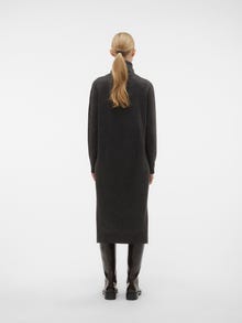 Vero Moda VMHURRICANE Dlhé šaty -Dark Grey Melange - 10302867