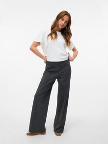 Vero Moda VMEVA High rise Trousers -Dark Grey Melange - 10302937