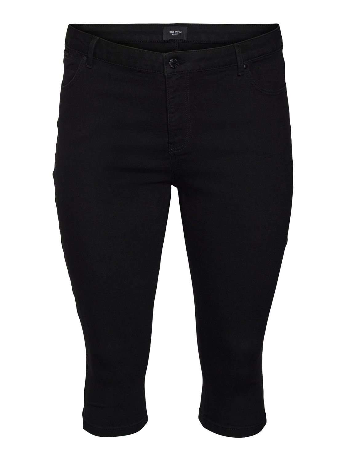 Vero Moda VMCJUNE Medelhög midja Slim Fit Jeans -Black - 10303171
