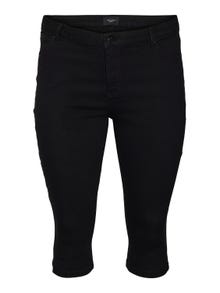 Vero Moda VMCJUNE Middels høyt snitt Slim Fit Jeans -Black - 10303171