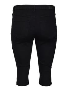 Vero Moda VMCJUNE Middels høyt snitt Slim Fit Jeans -Black - 10303171