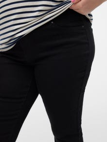 Vero Moda VMCJUNE Medelhög midja Slim Fit Jeans -Black - 10303171