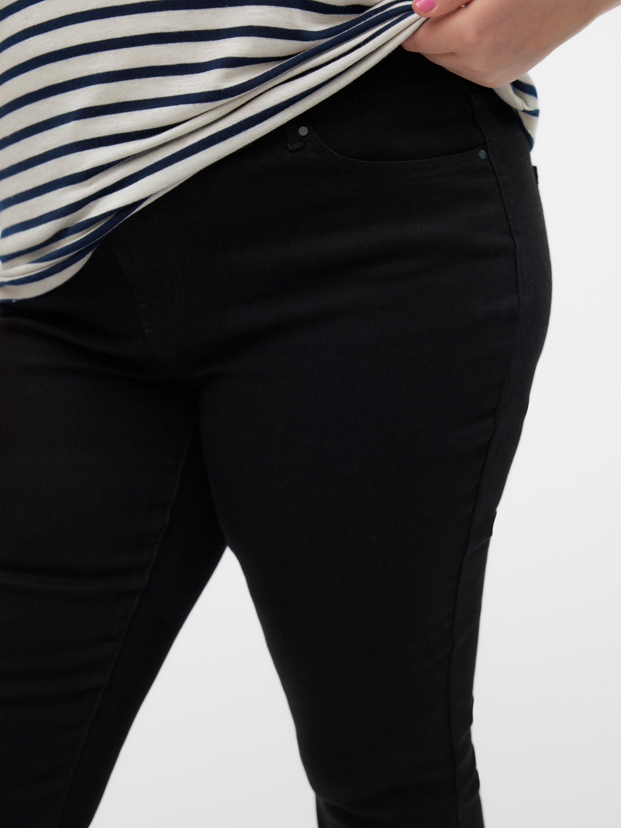 Vero Moda VMCJUNE Mid rise Slim Fit Jeans -Black - 10303171
