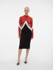 Vero Moda VMNANCY Długa sukienka -Red Ochre - 10303186