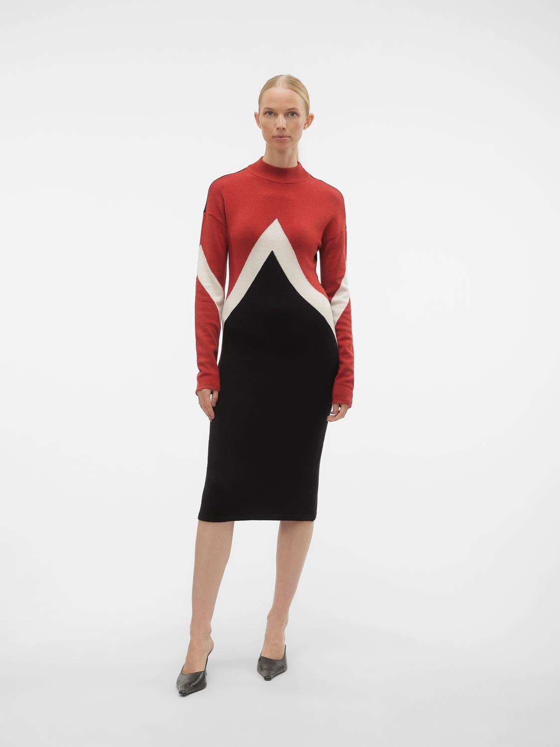 Vero Moda VMNANCY Long dress -Red Ochre - 10303186