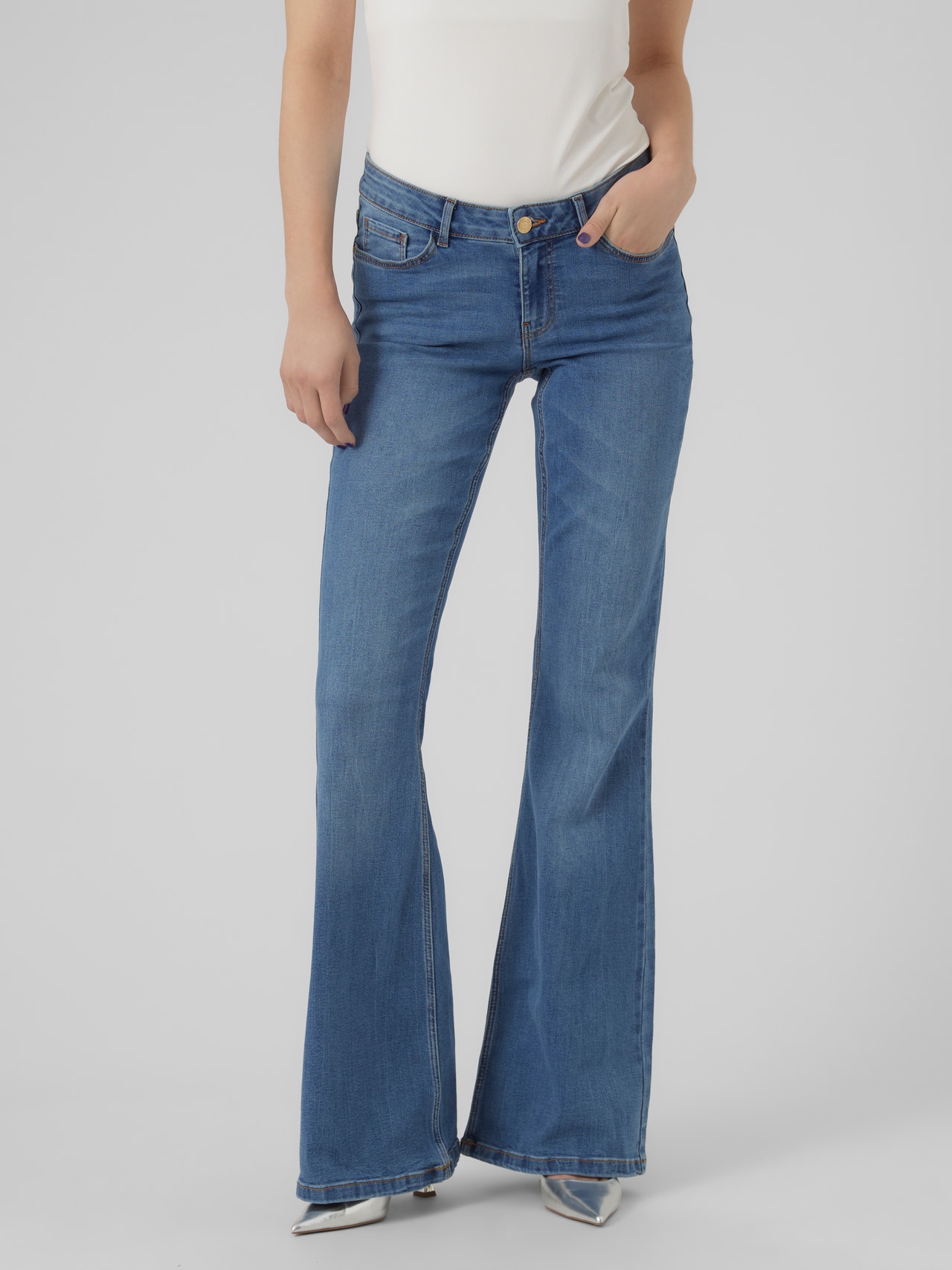 Vero Moda VMSIGI Ausgestellt Jeans -Medium Blue Denim - 10303205