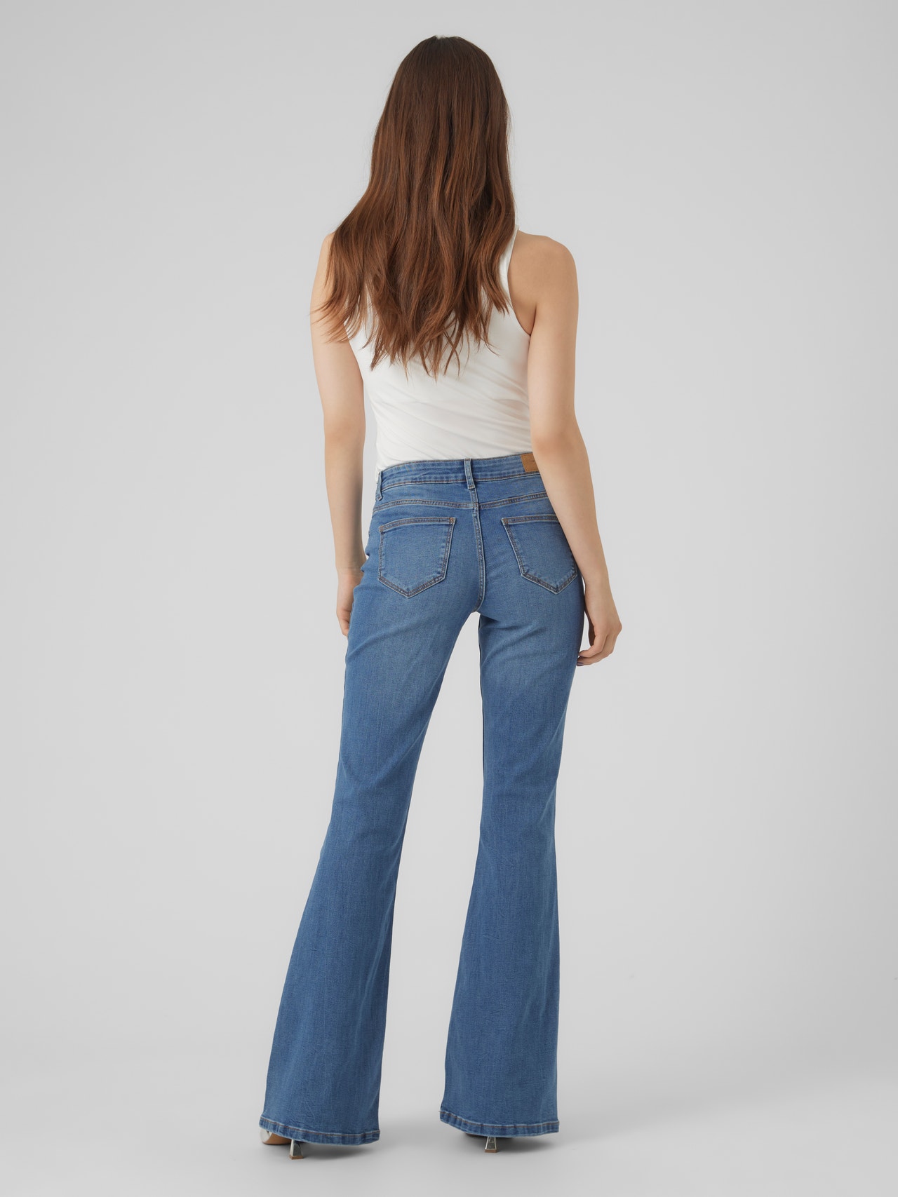 Vero Moda VMSIGI Utsvängd passform Jeans -Medium Blue Denim - 10303205