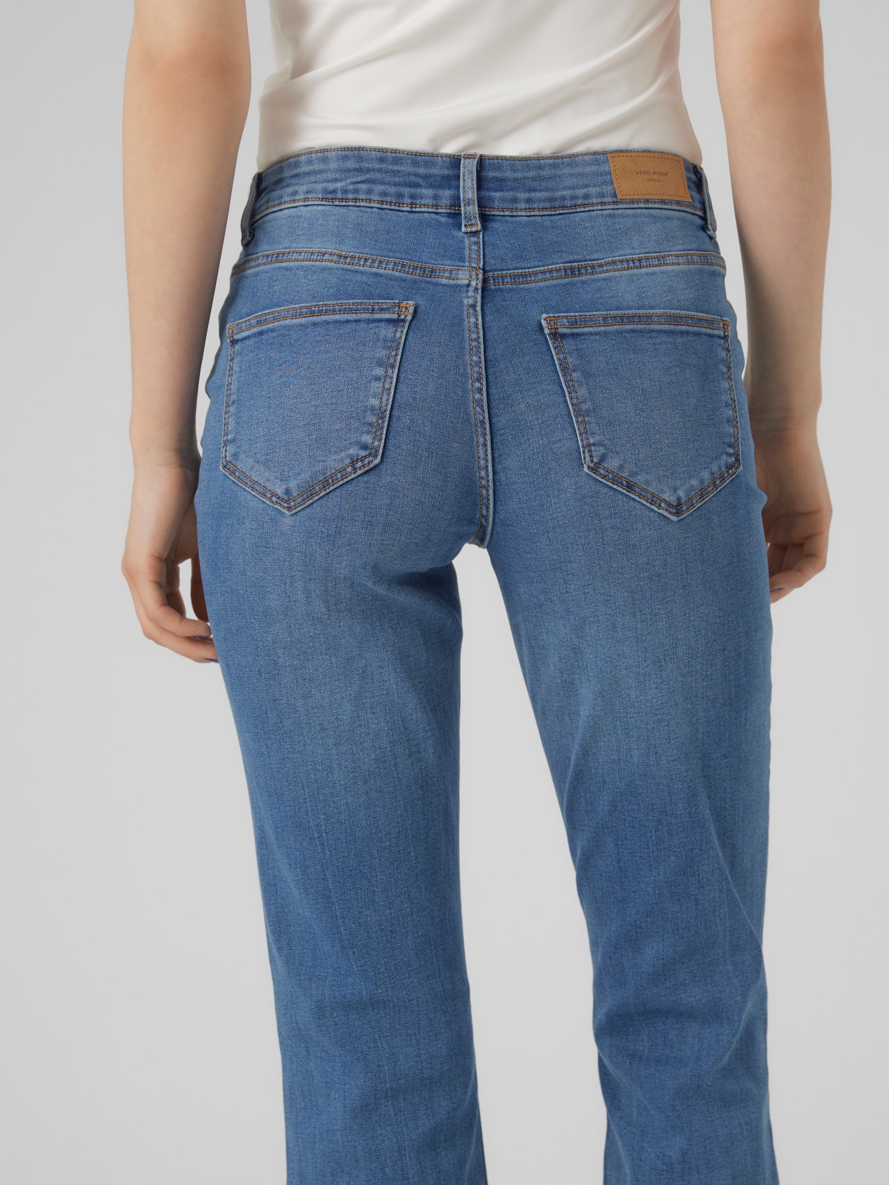 Vero Moda VMSIGI Utsvängd passform Jeans -Medium Blue Denim - 10303205