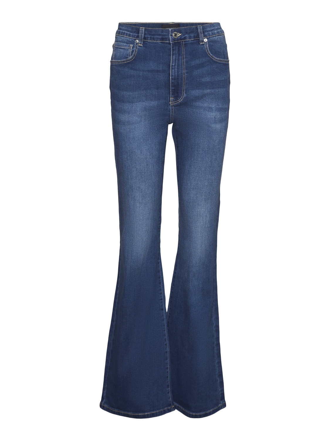 Vero Moda VMSELINA Høyt snitt Flared Fit Jeans -Medium Blue Denim - 10303271