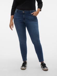 Vero Moda VMCSELA Mid rise Slim Fit Jeans -Medium Blue Denim - 10303294