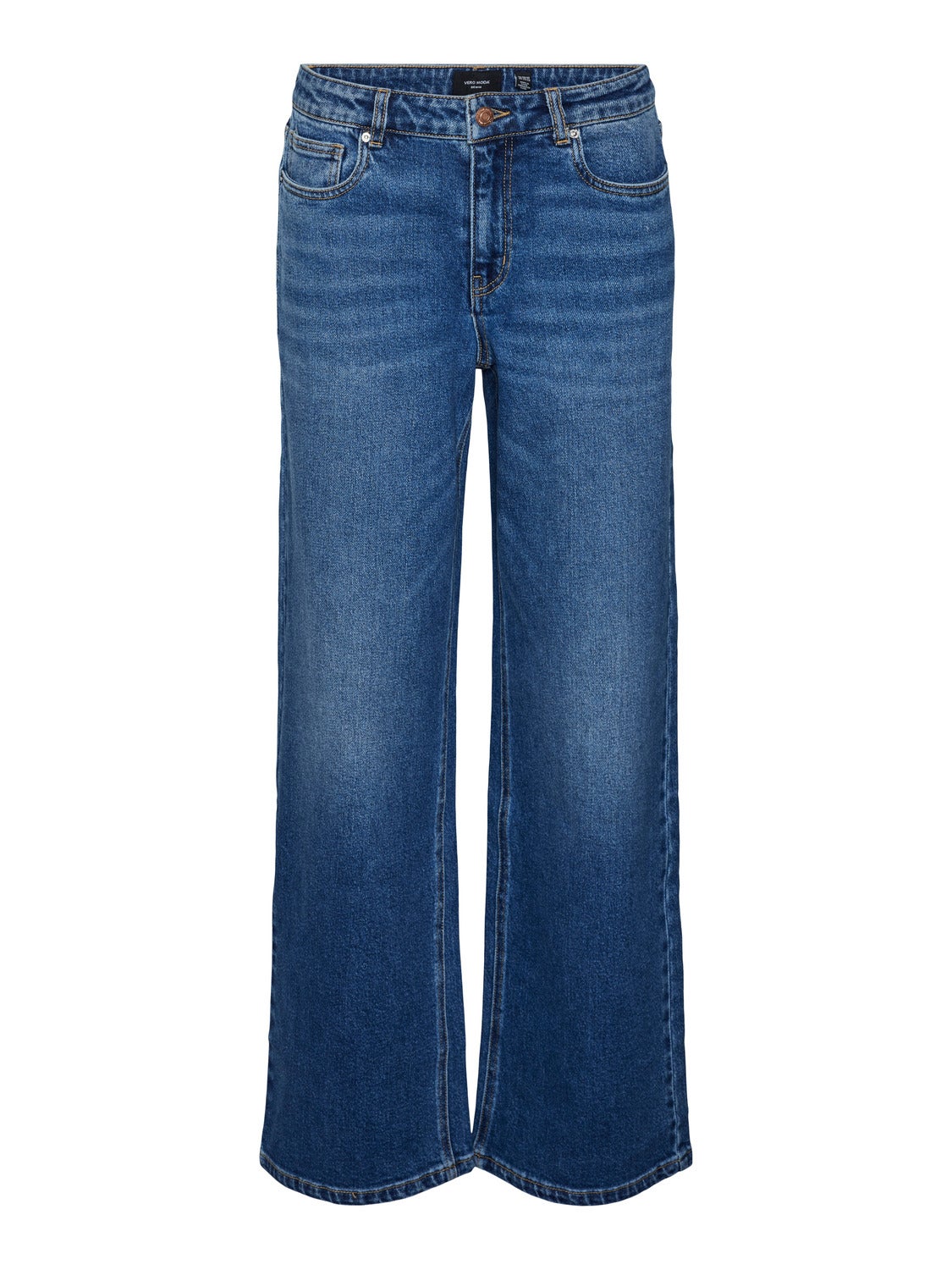 VMFAITH Niedrige Taille Weit geschnitten Jeans | Mittelblau | Vero 