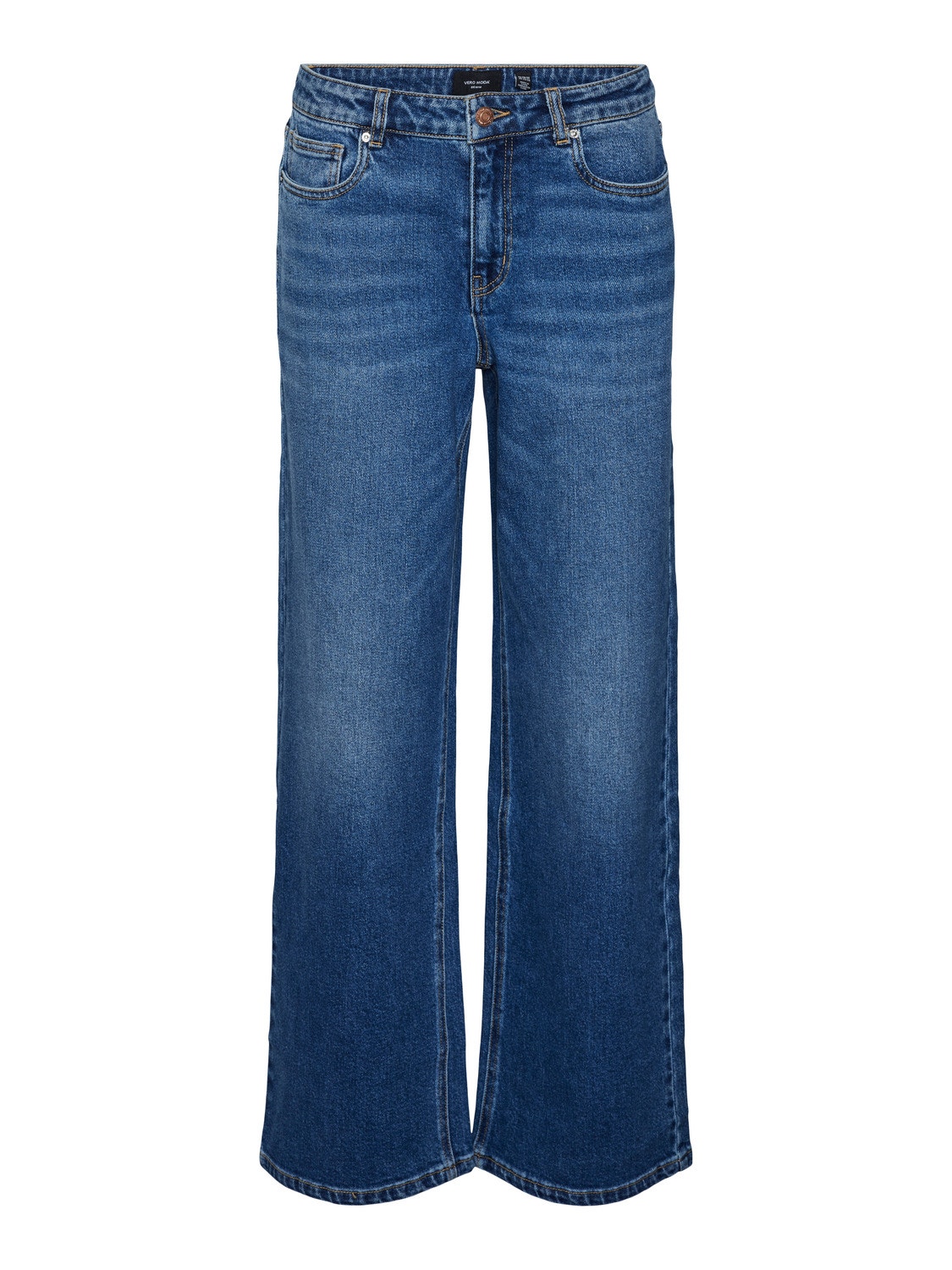 Vero Moda VMFAITH Vita bassa Wide Fit Jeans -Medium Blue Denim - 10303300