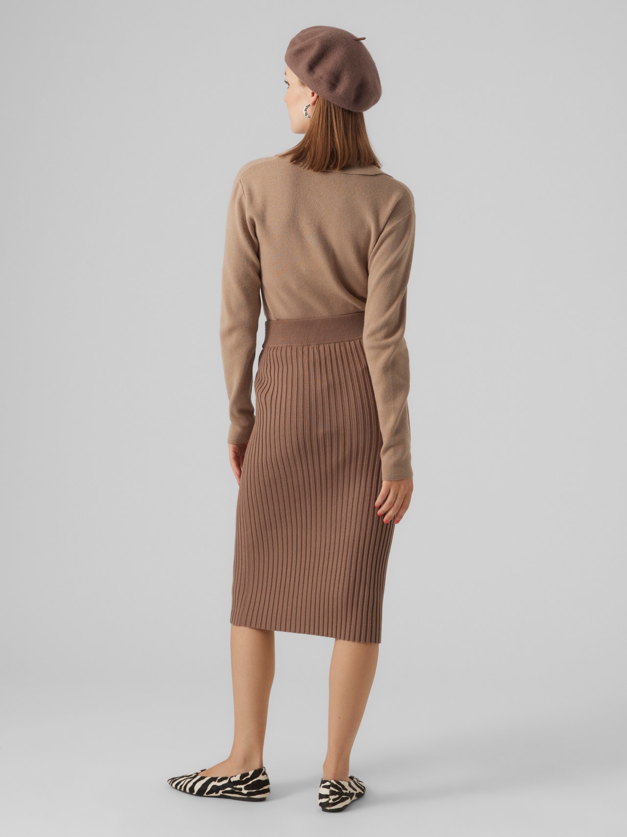 Vero Moda VMMOA Midi skirt -Brown Lentil - 10303366