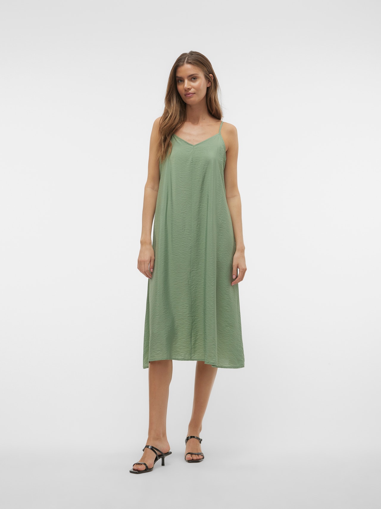 Vero Moda VMJOSIE Sukienka midi -Hedge Green - 10303398
