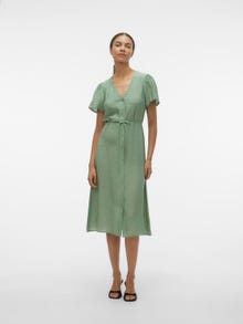 Vero Moda VMJOSIE Sukienka midi -Hedge Green - 10303401
