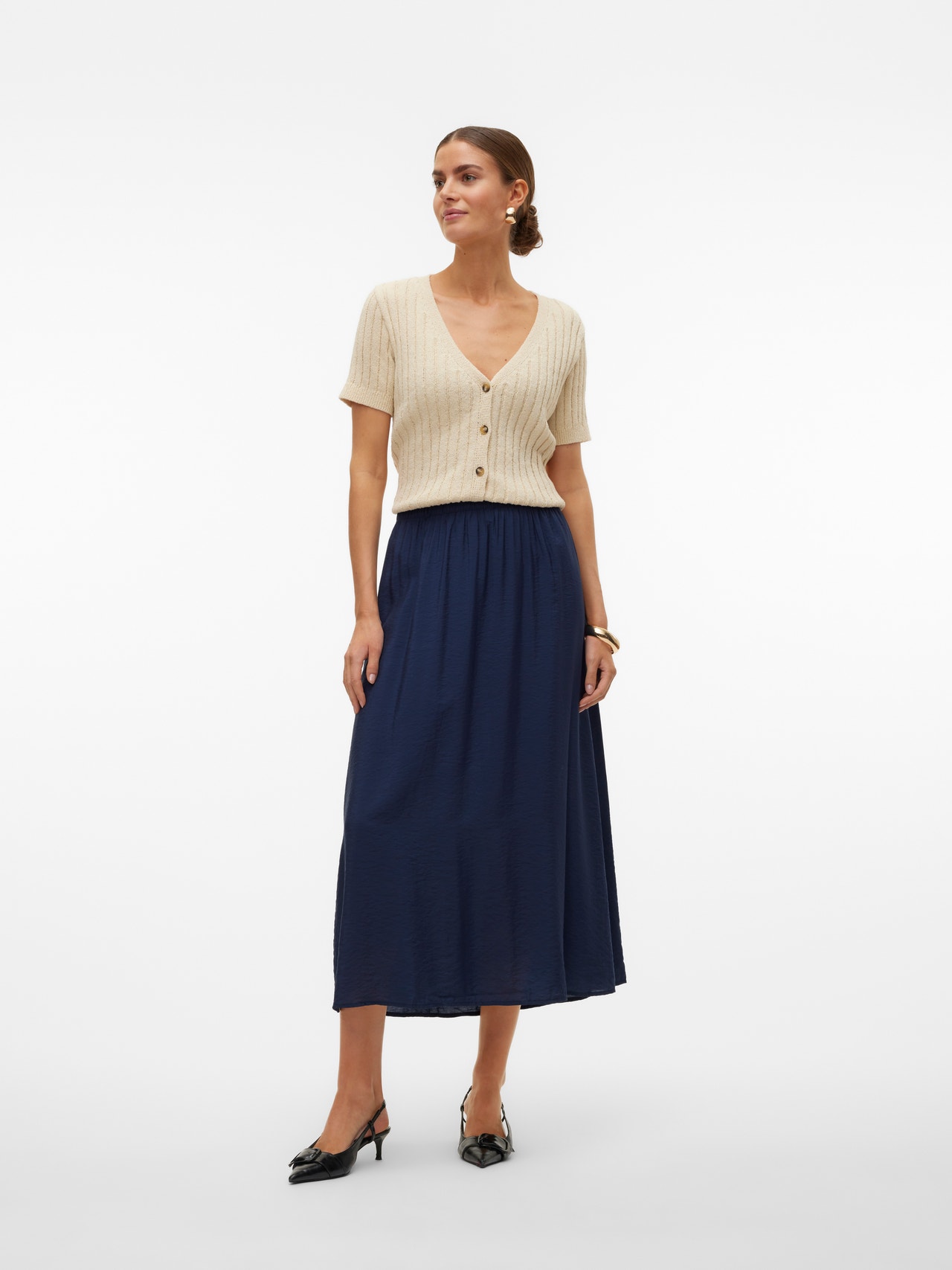 Vero Moda VMJOSIE Long Skirt -Navy Blazer - 10303407