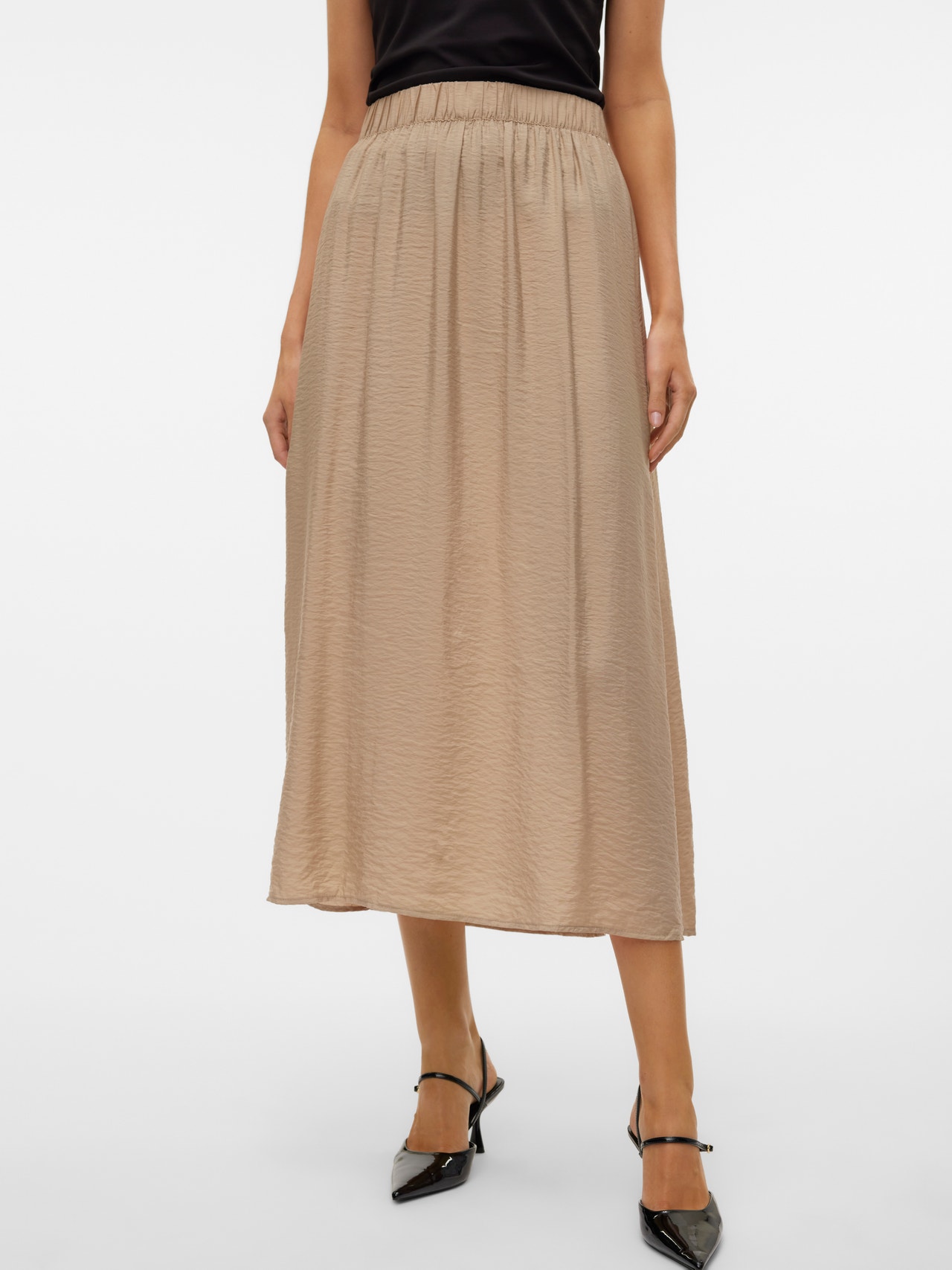Vero Moda VMJOSIE Long Skirt -Silver Mink - 10303407