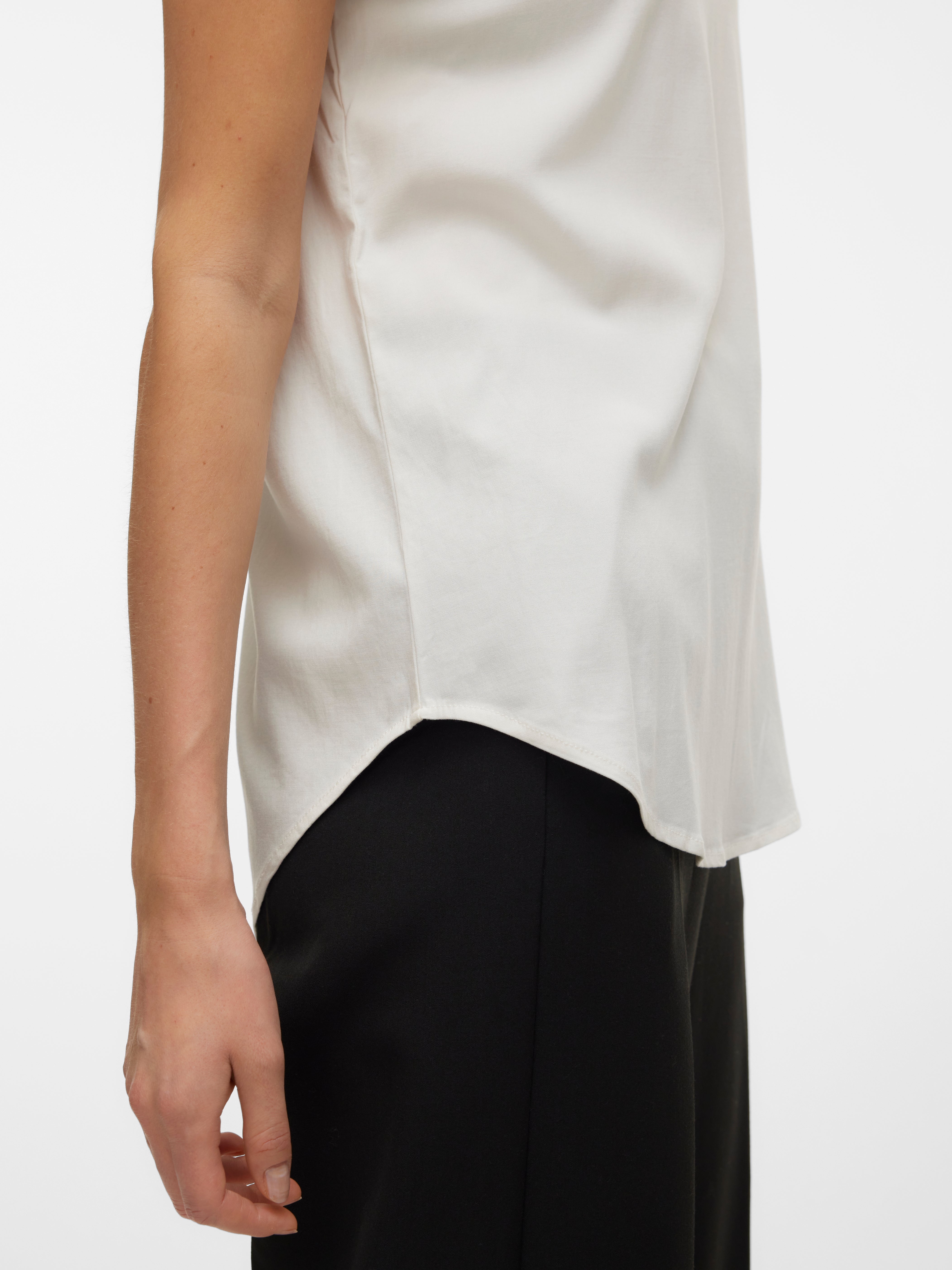 VERO MODA DAM TOPP VMBELL - Cashmere Blue White