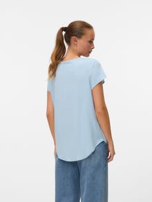 Vero Moda Standardlõige Ümmargune kaelus Top -Cashmere Blue - 10303431