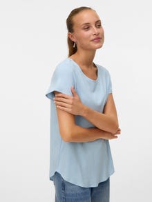 Vero Moda Standardlõige Ümmargune kaelus Top -Cashmere Blue - 10303431