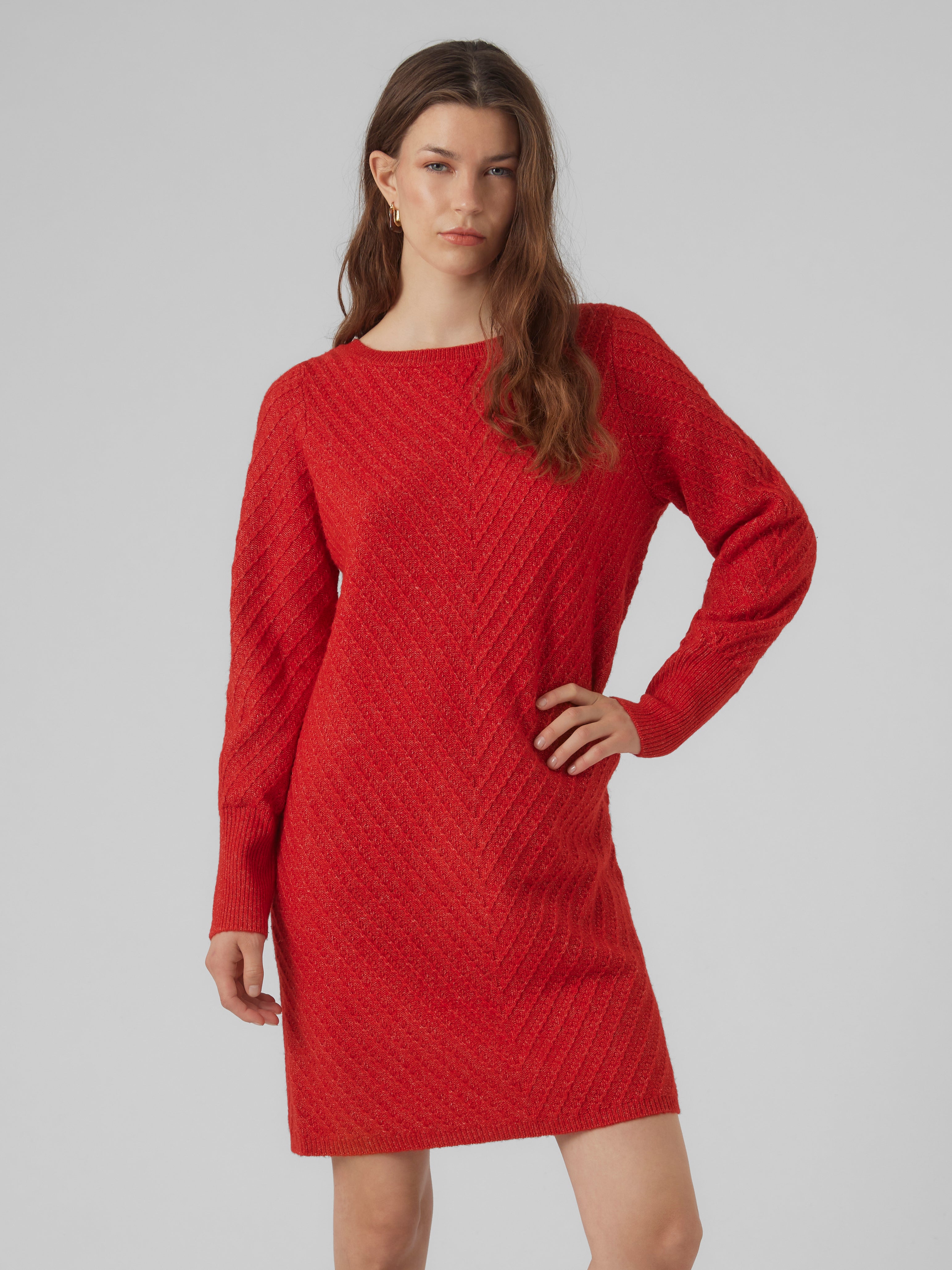 Vero moda red on sale dress