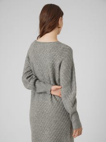 Vero Moda VMANJASTINNA Midi-jurk -Medium Grey Melange - 10303570