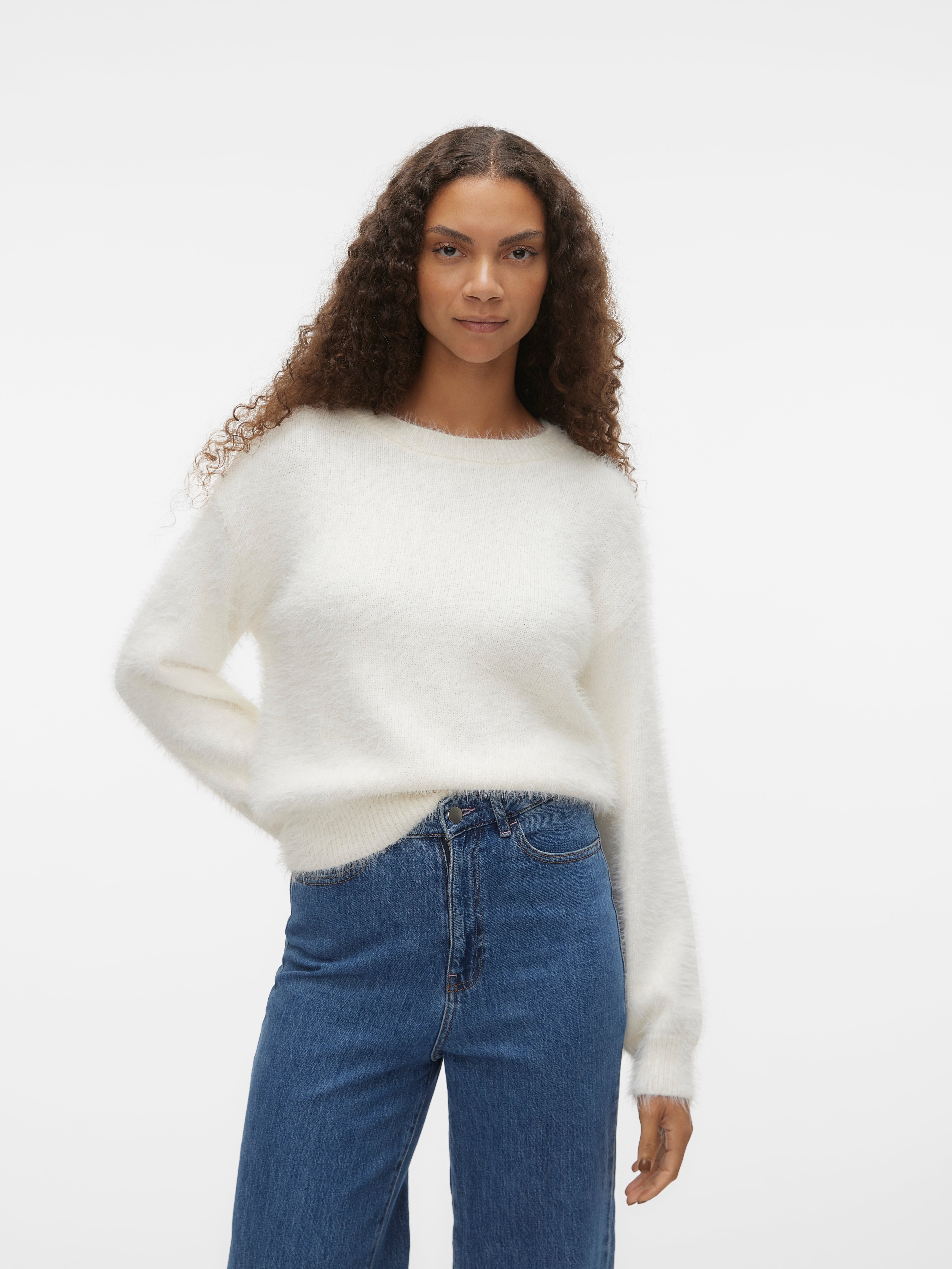 O-Neck Pullover | White Clear | Vero Moda®