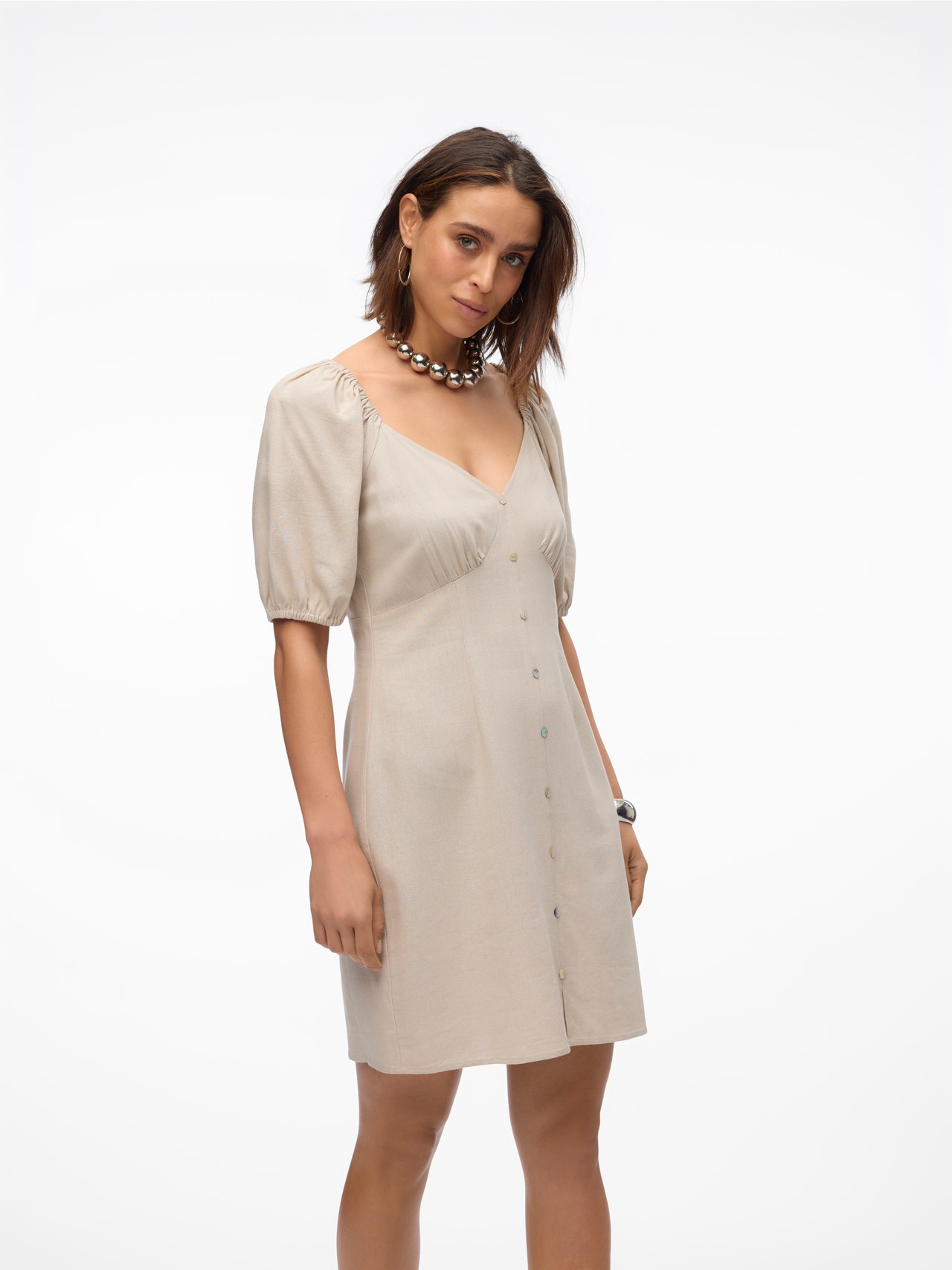 Vero Moda VMMYMILO Kort kjole -Silver Lining - 10303624
