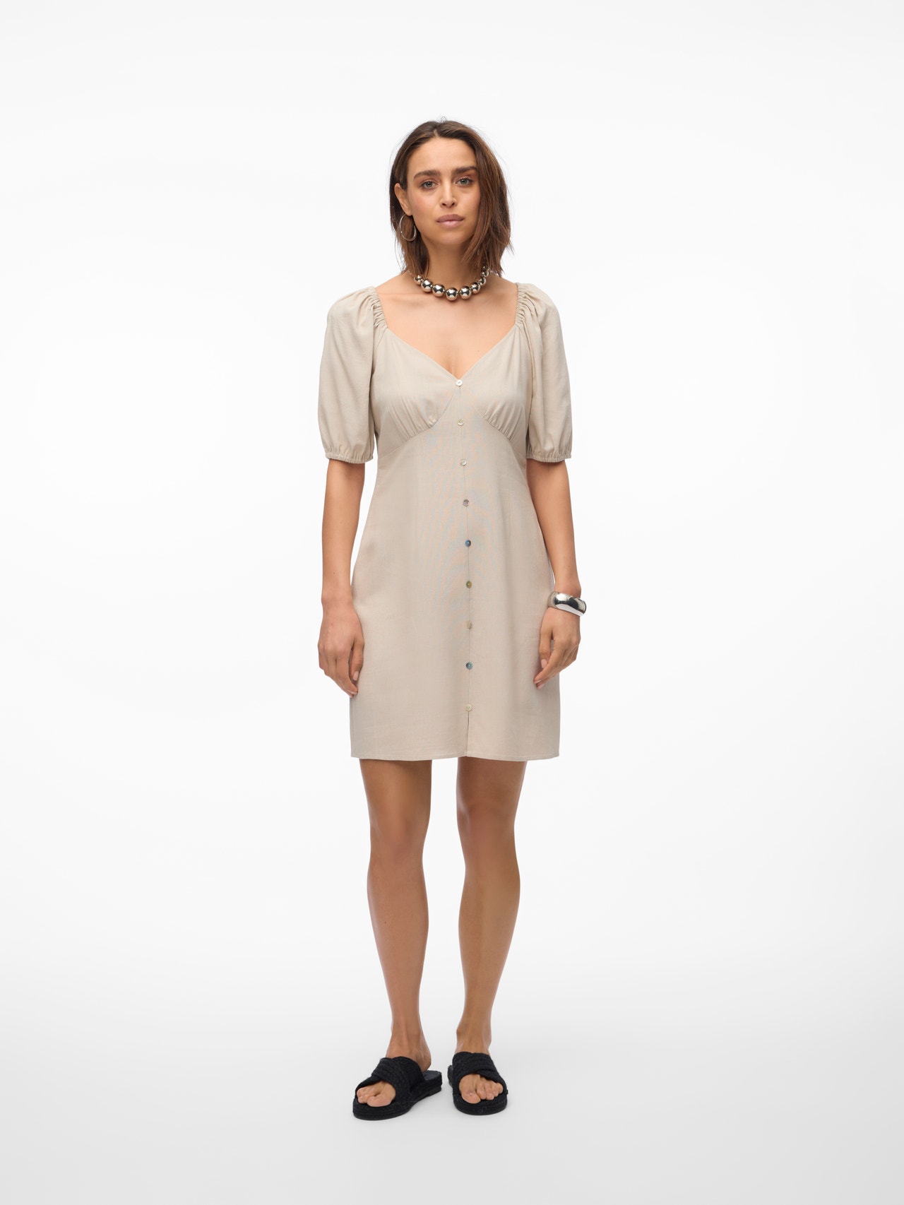 Vero Moda VMMYMILO Kort kjole -Silver Lining - 10303624
