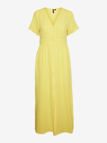 Vero Moda VMNATALI Lang kjole -Lemon Zest - 10303625