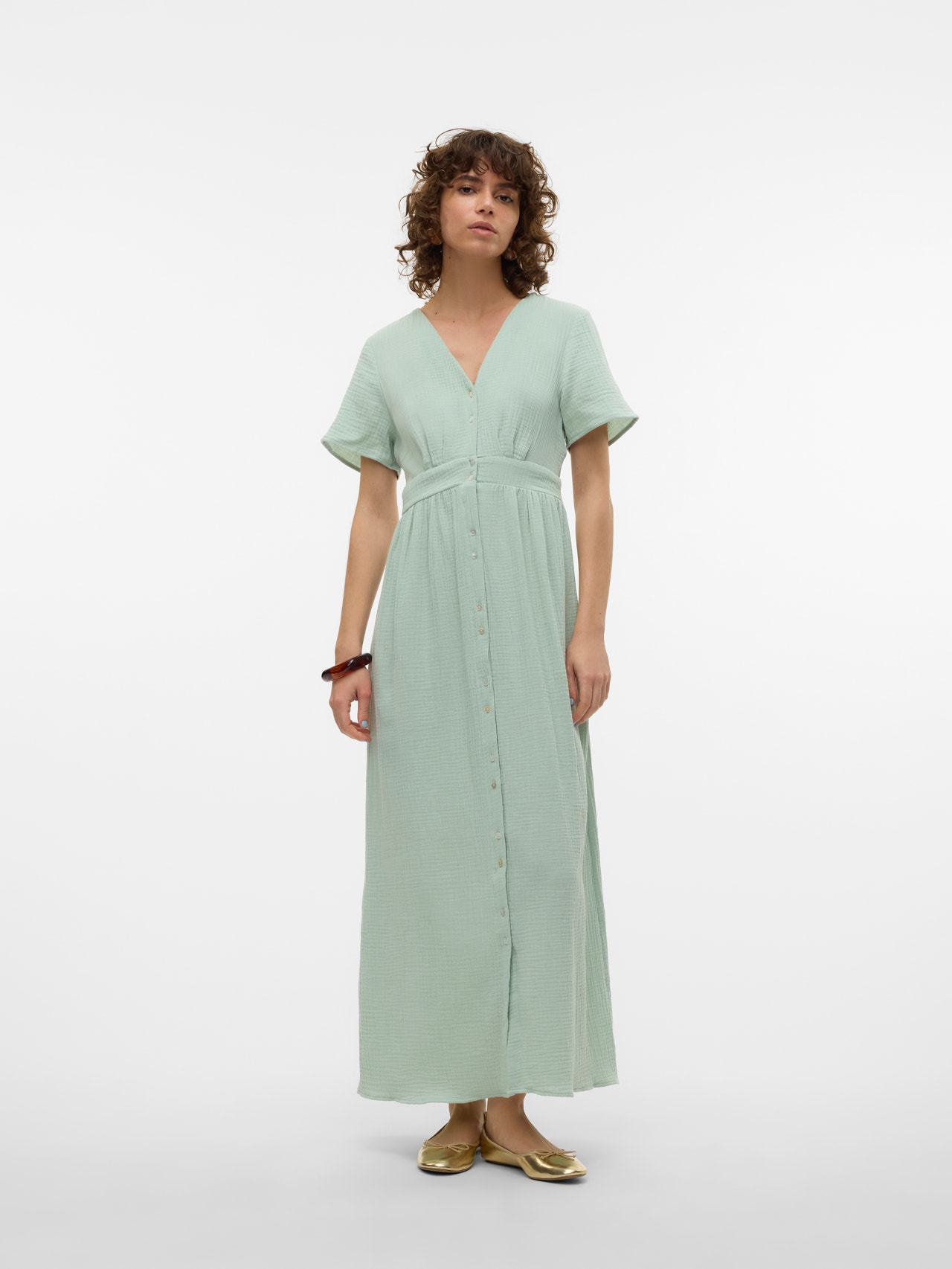 Vero Moda VMNATALI Long dress -Silt Green - 10303625