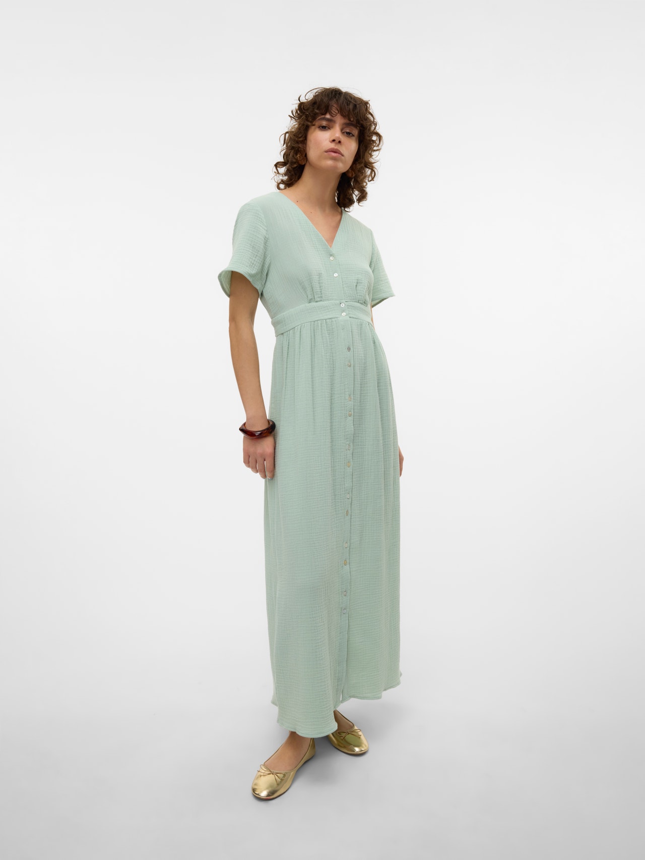 Vero Moda VMNATALI Long dress -Silt Green - 10303625