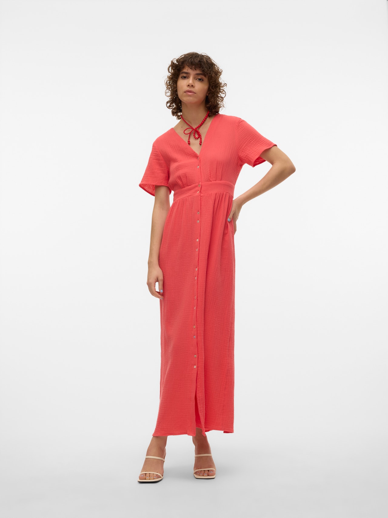 Vero Moda VMNATALI Lång klänning -Cayenne - 10303625