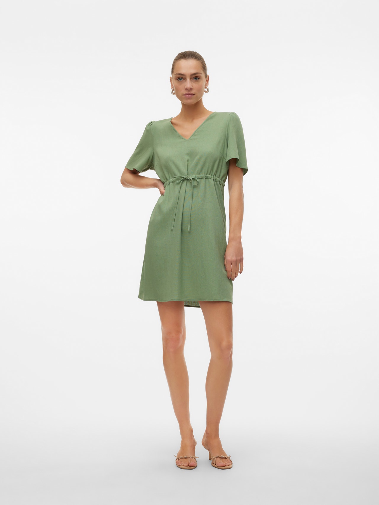 Vero Moda VMMYMILO Korte jurk -Hedge Green - 10303686