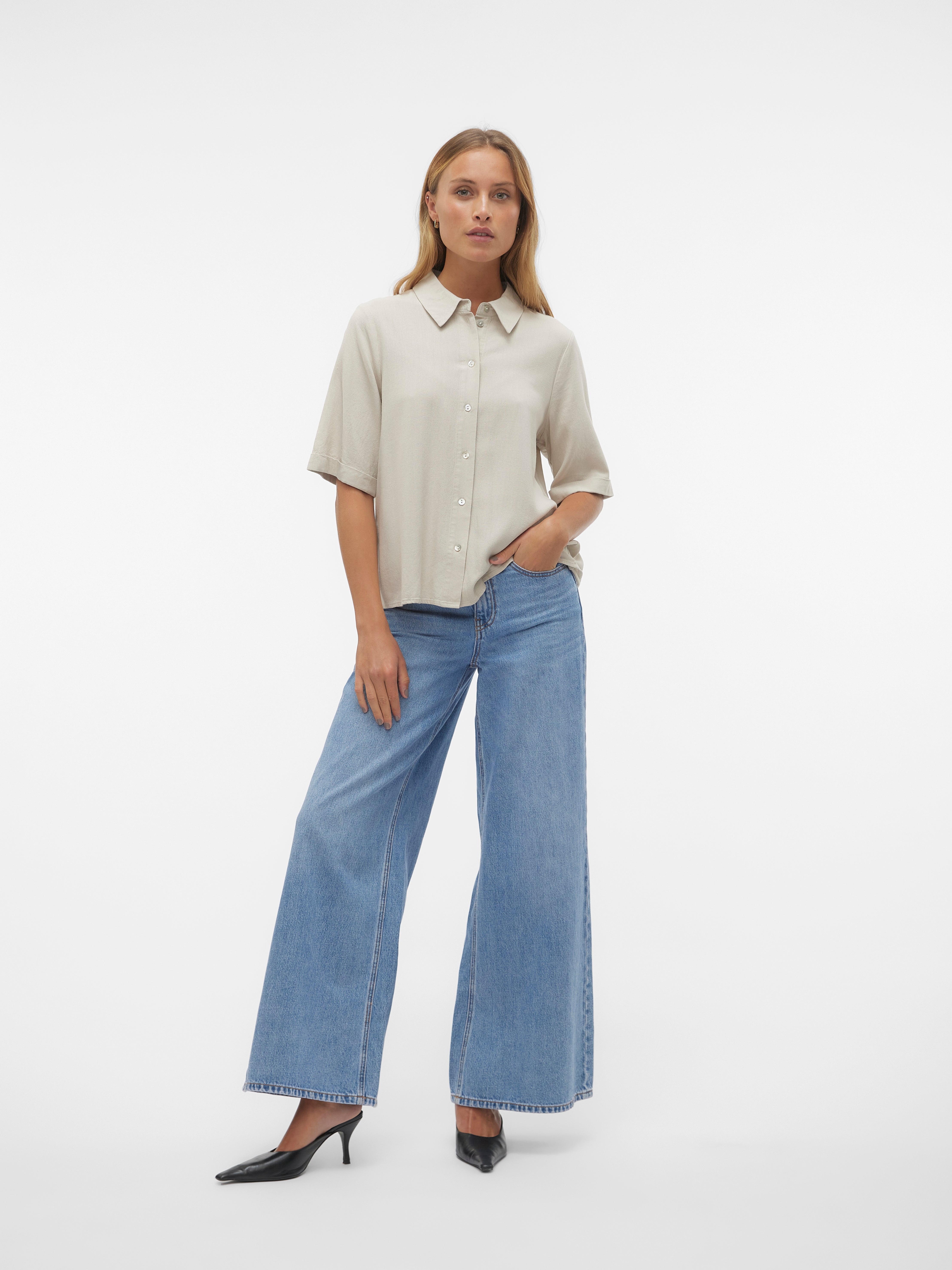 veromoda-vmmymiloshirt-grey. 