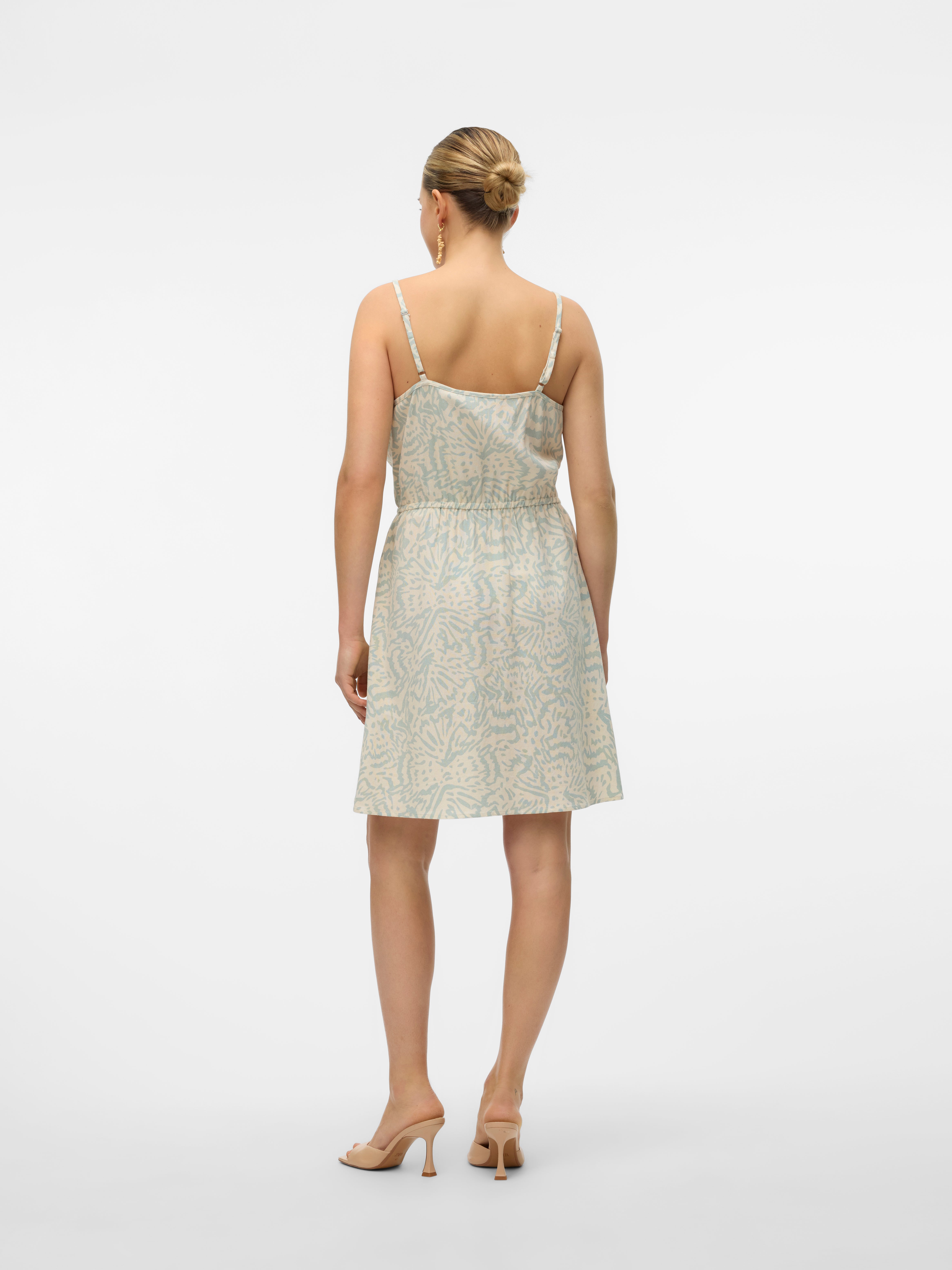 Vero Moda Vmmymilo Wvn Ga – Abito Corto A Maniche Corte Per Donna, In Viscosa Sostenibile, Traspirante, Perfetto Per L'Estate