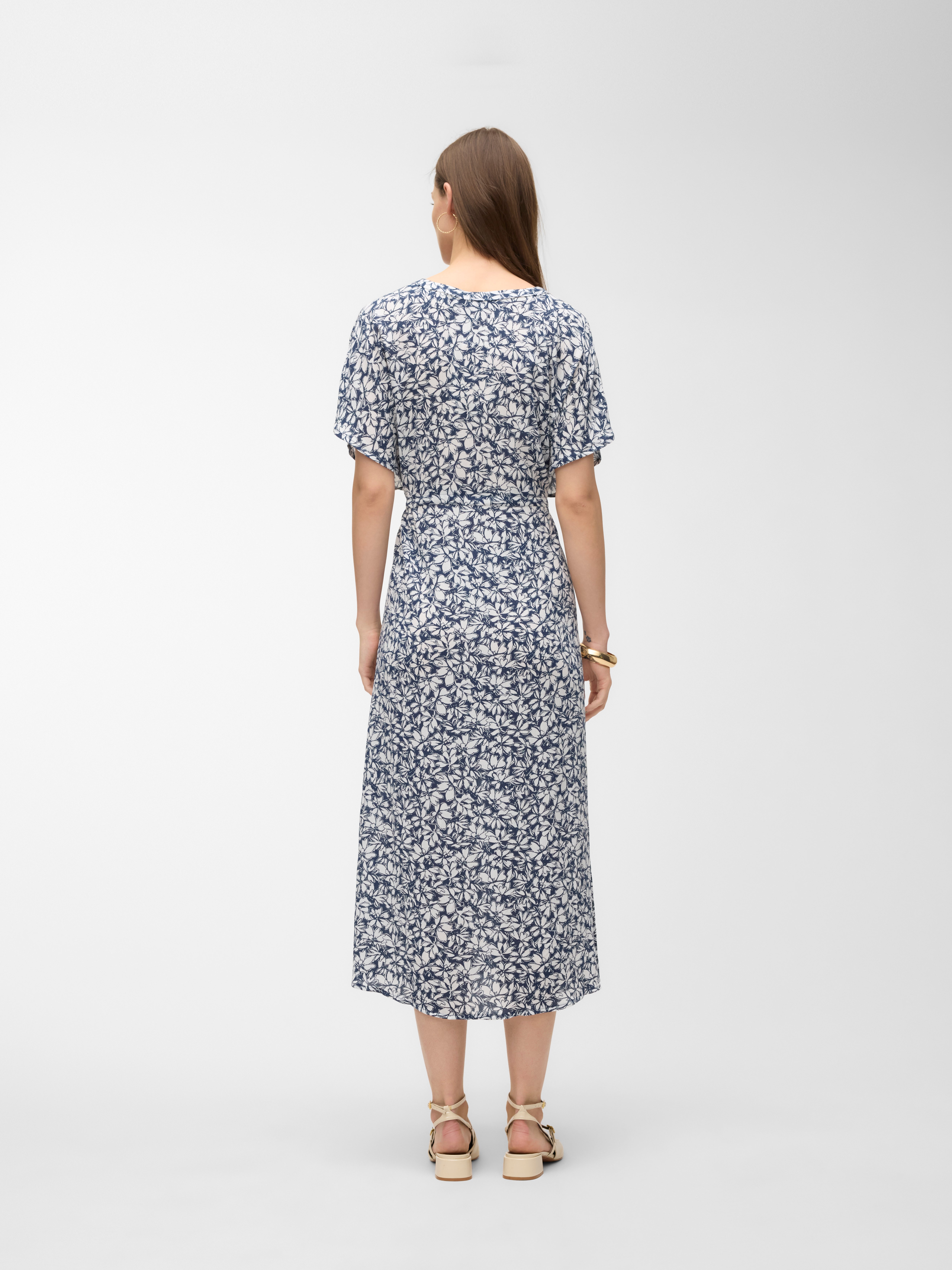Messa Klänning Lång Flower26  Navy