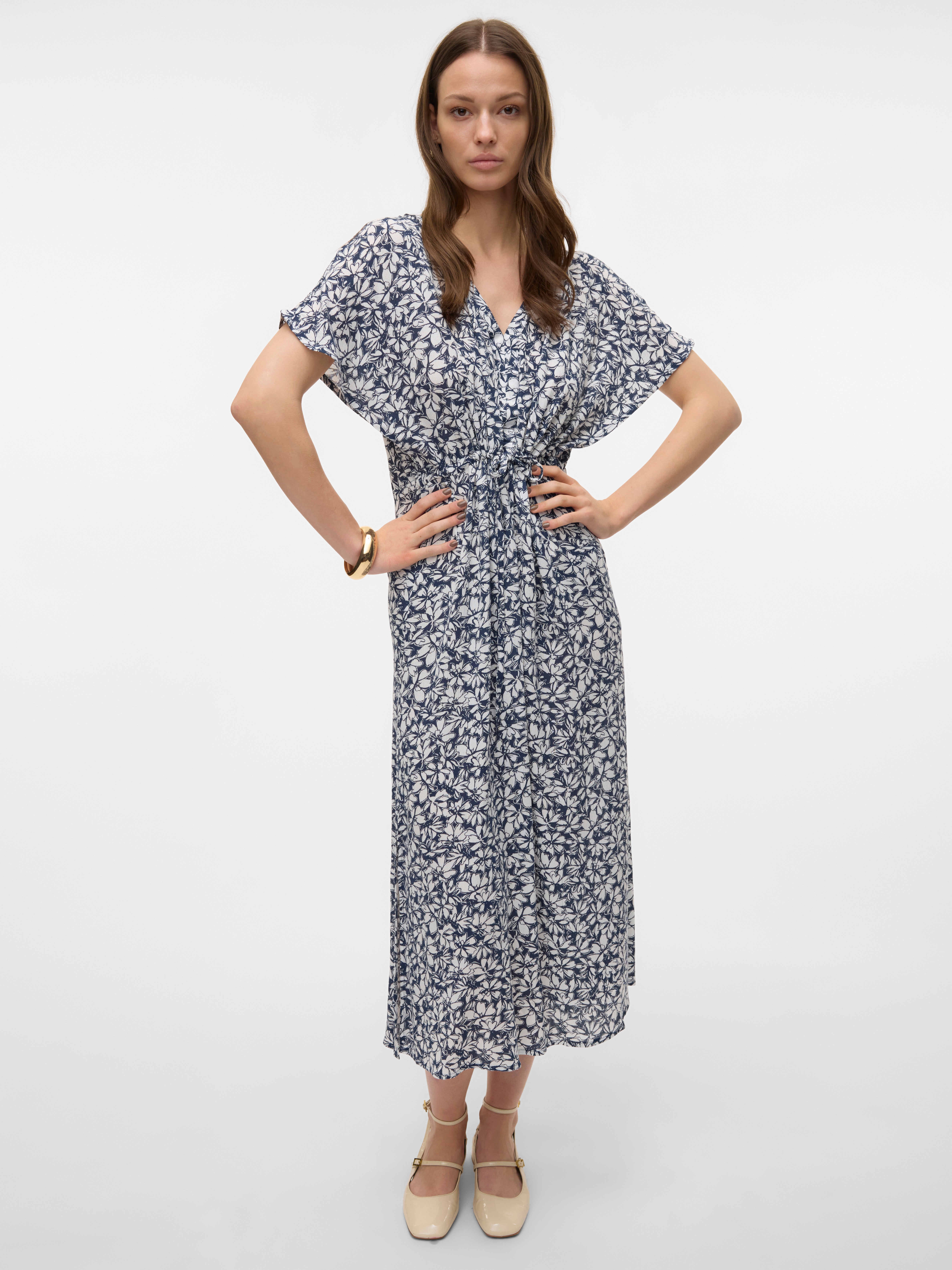 Vero Moda damstickad klänning VMJOHANNA - Tawny Port