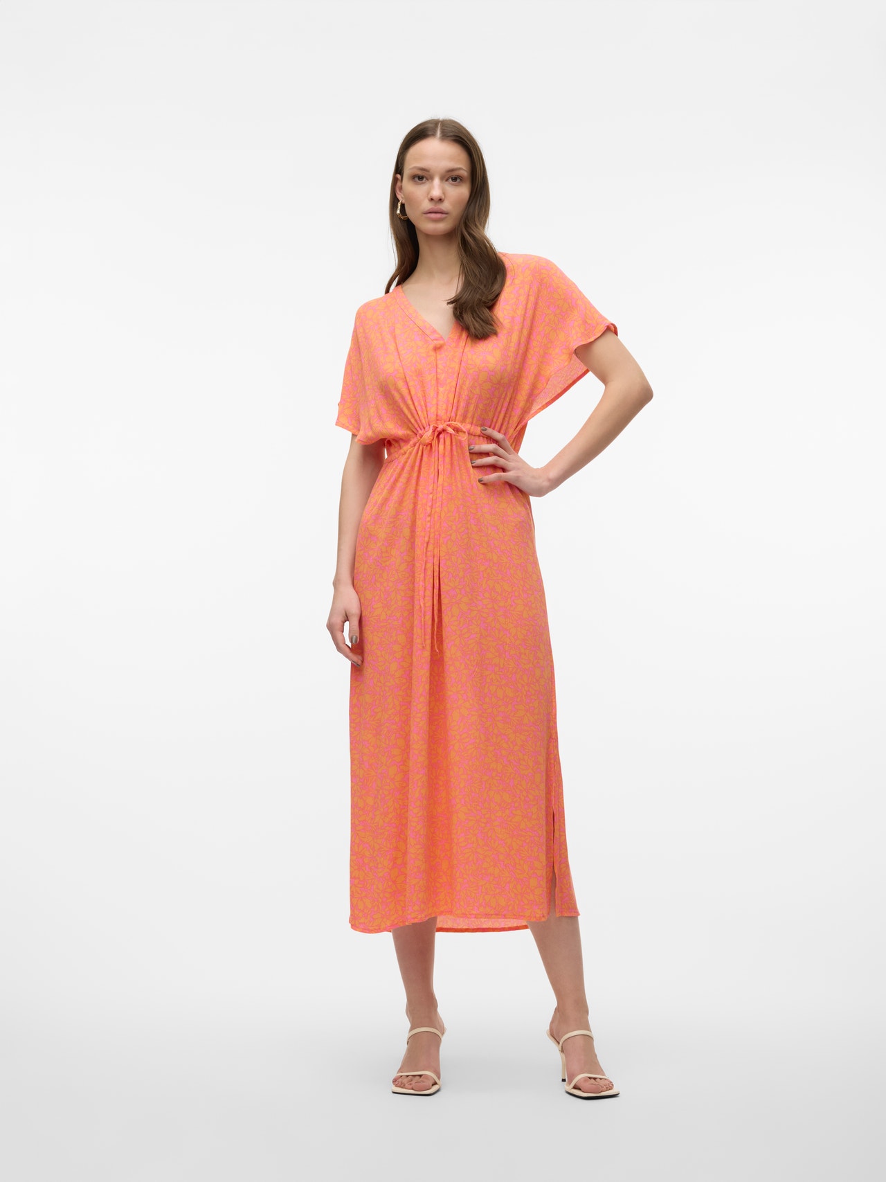 Vero Moda VMMENNY Długa sukienka -Pink Cosmos - 10303701