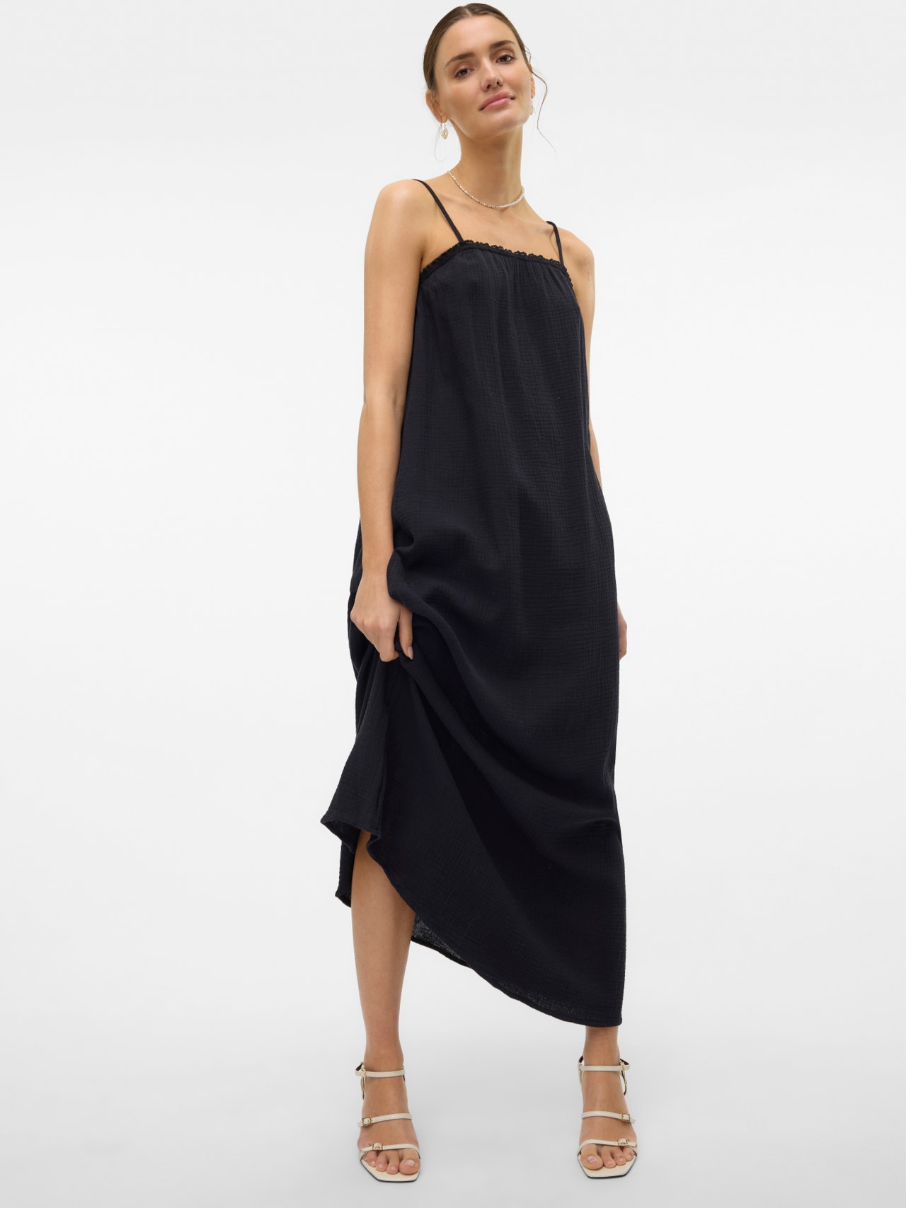 Vero Moda VMNATALI Lang kjole -Black - 10303704