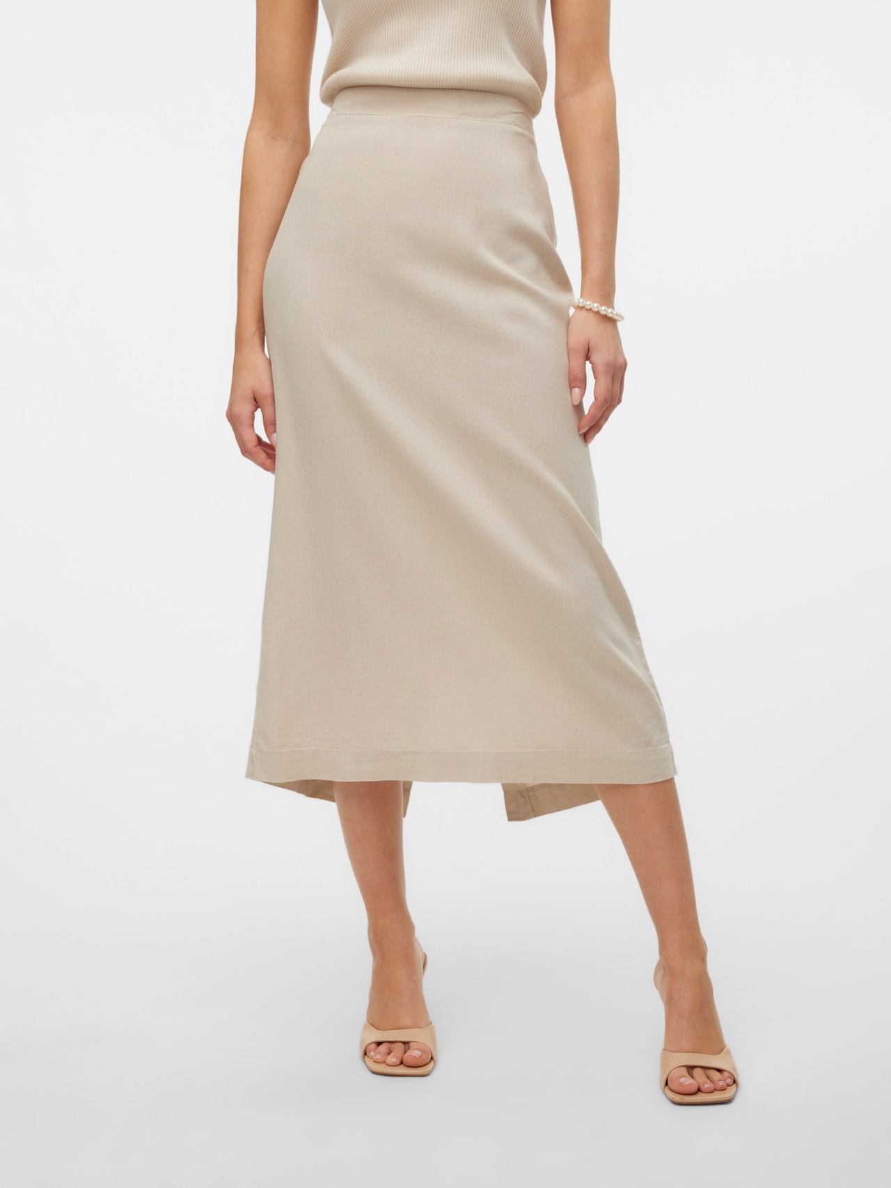 Vero Moda VMMYMILO High waist Long skirt -Silver Lining - 10303726