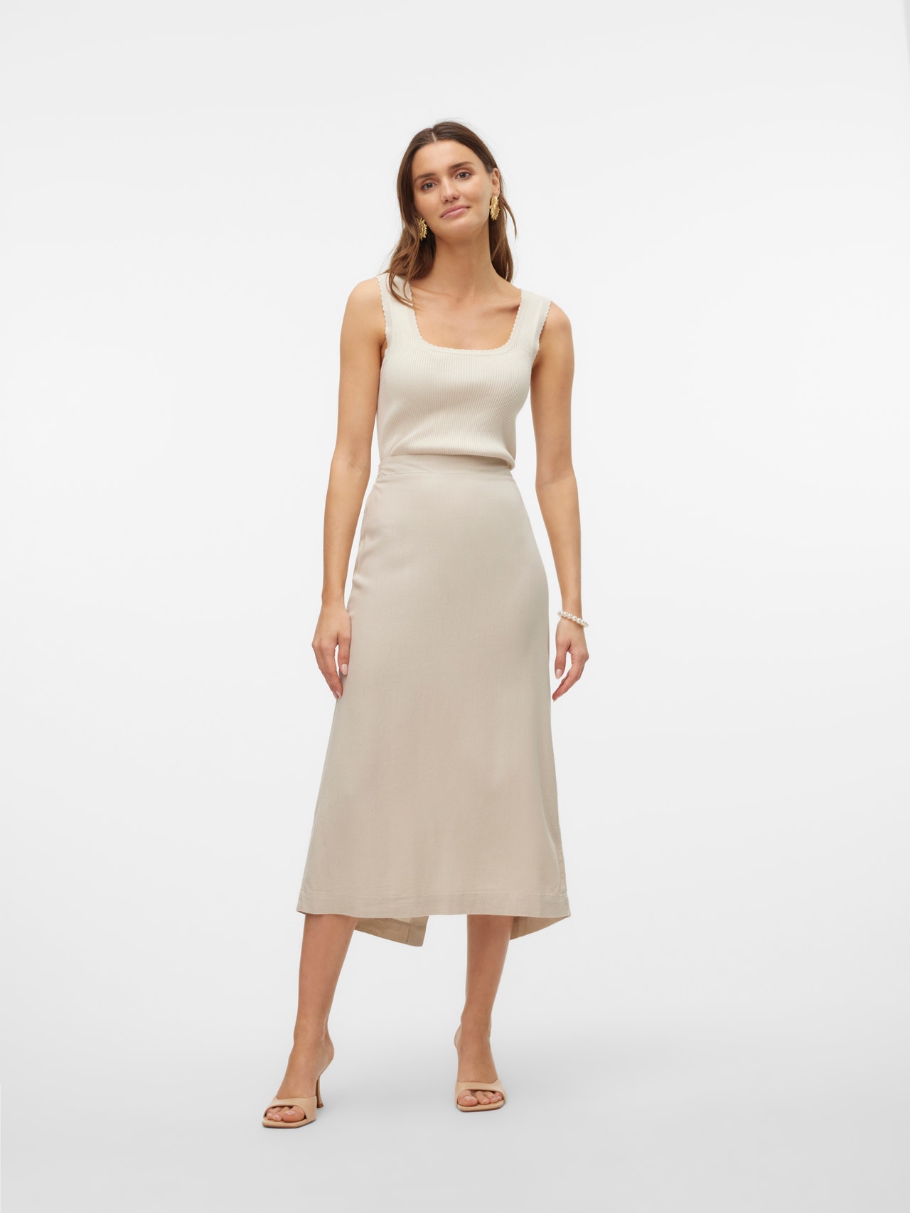 Vero Moda VMMYMILO Long skirt -Silver Lining - 10303726
