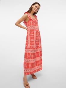 Vero Moda VMDICTHE Lang kjole -Cayenne - 10303732