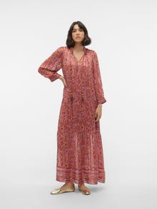 Vero Moda VMHEDI Pitkä mekko -Barn Red - 10303746