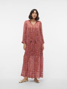 Vero Moda VMHEDI Pitkä mekko -Barn Red - 10303746