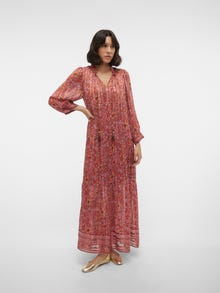 Vero Moda VMHEDI Pitkä mekko -Barn Red - 10303746
