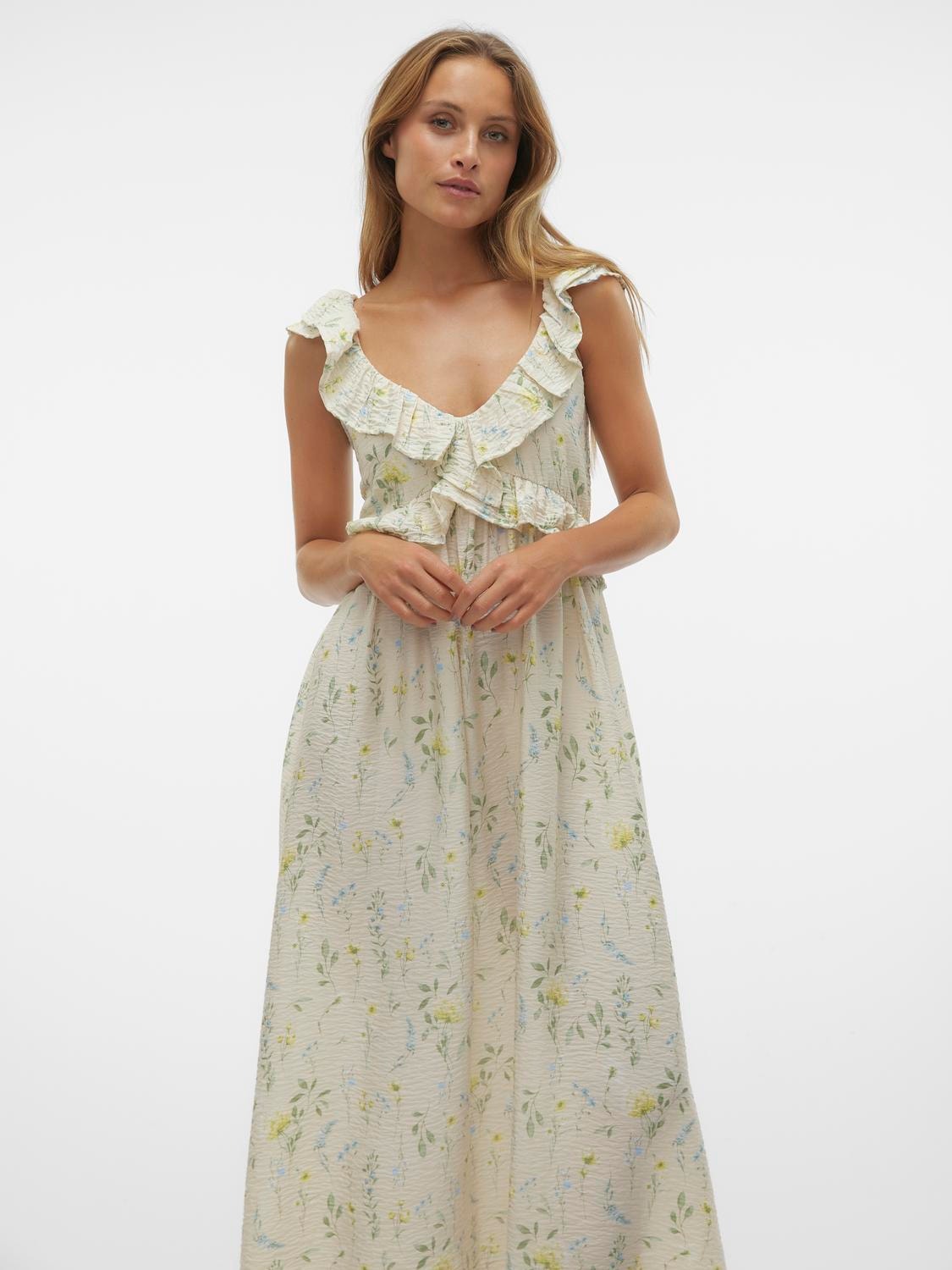 Vero Moda VMJOSIE Lang kjole -Birch - 10303761