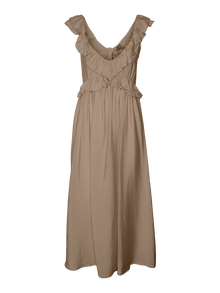 Vero Moda VMJOSIE Lang kjole -Silver Mink - 10303761