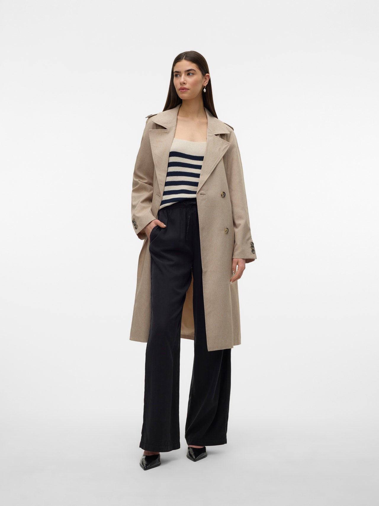 Vero Moda VMSIRI Trench-coats -Silver Mink - 10303767